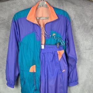VINTAGE Nike Windbreaker Tracksuit Set - Rare 90s Style Size Medium